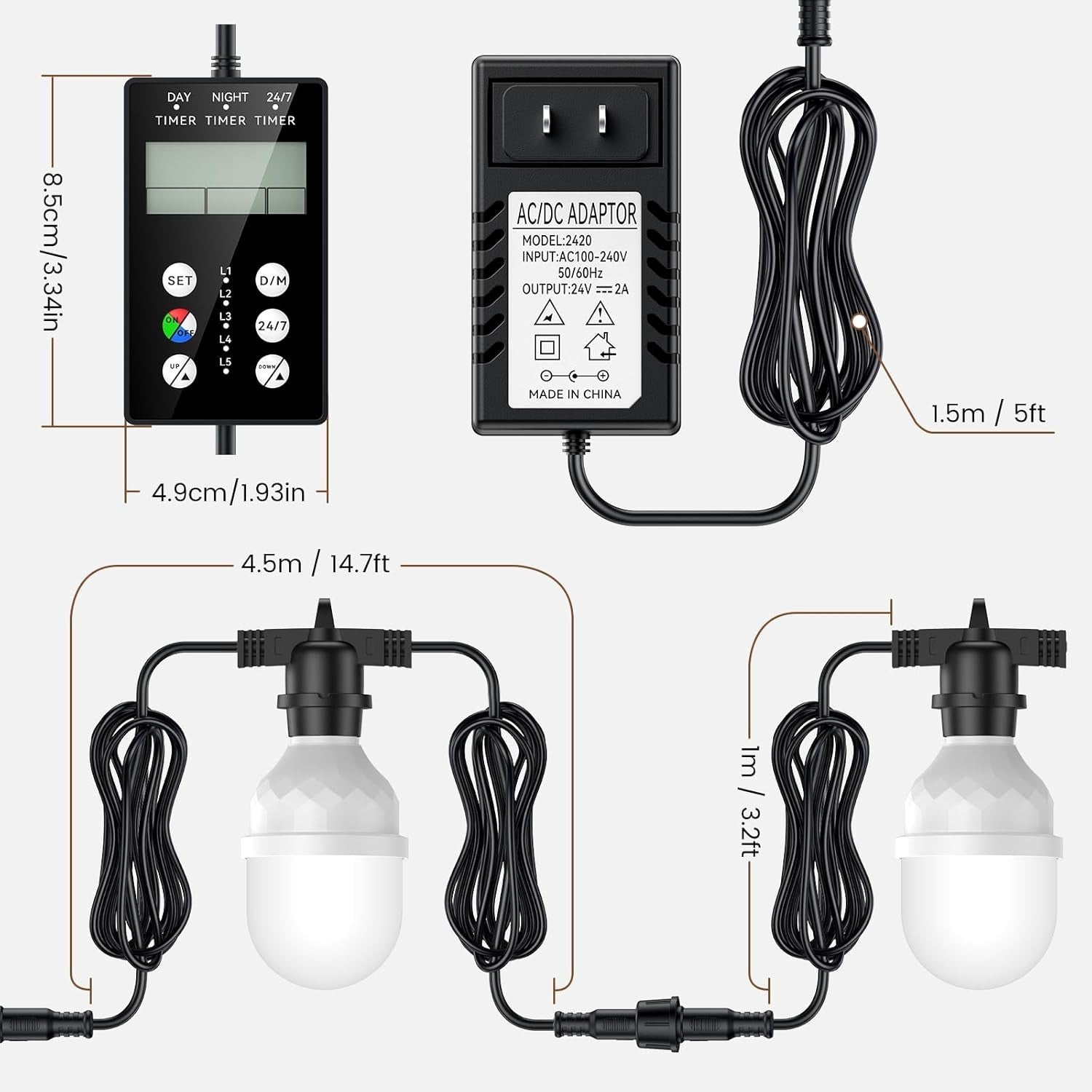 Automatic Chicken Coop LED Light Timer Egg Booster