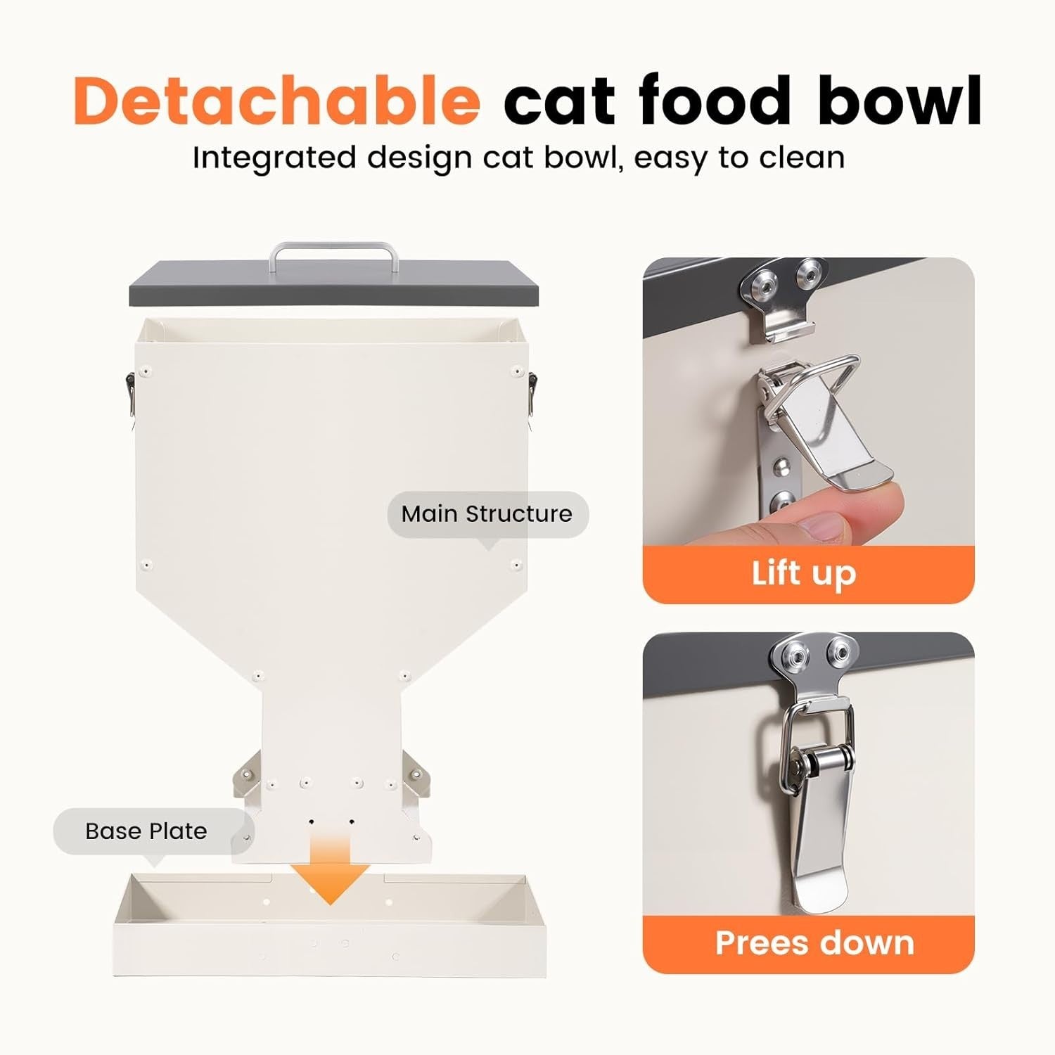 10L Automatic Pet Feeder 2 Bowl Metal Food Dispenser Cat Dog Rabbit