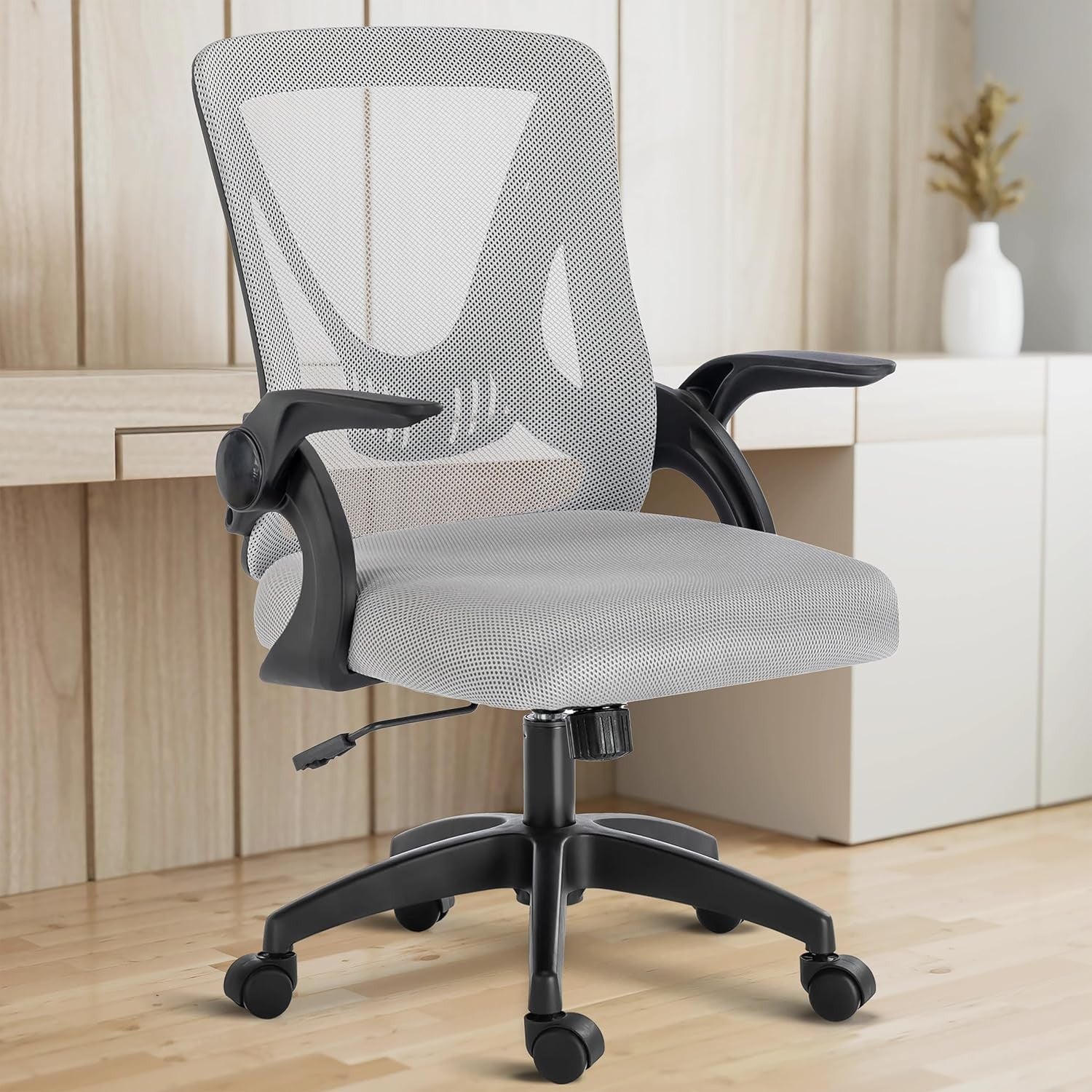 Ergonomic Mesh Office Chair Swivel w/ Lumbar Support Flip Arms