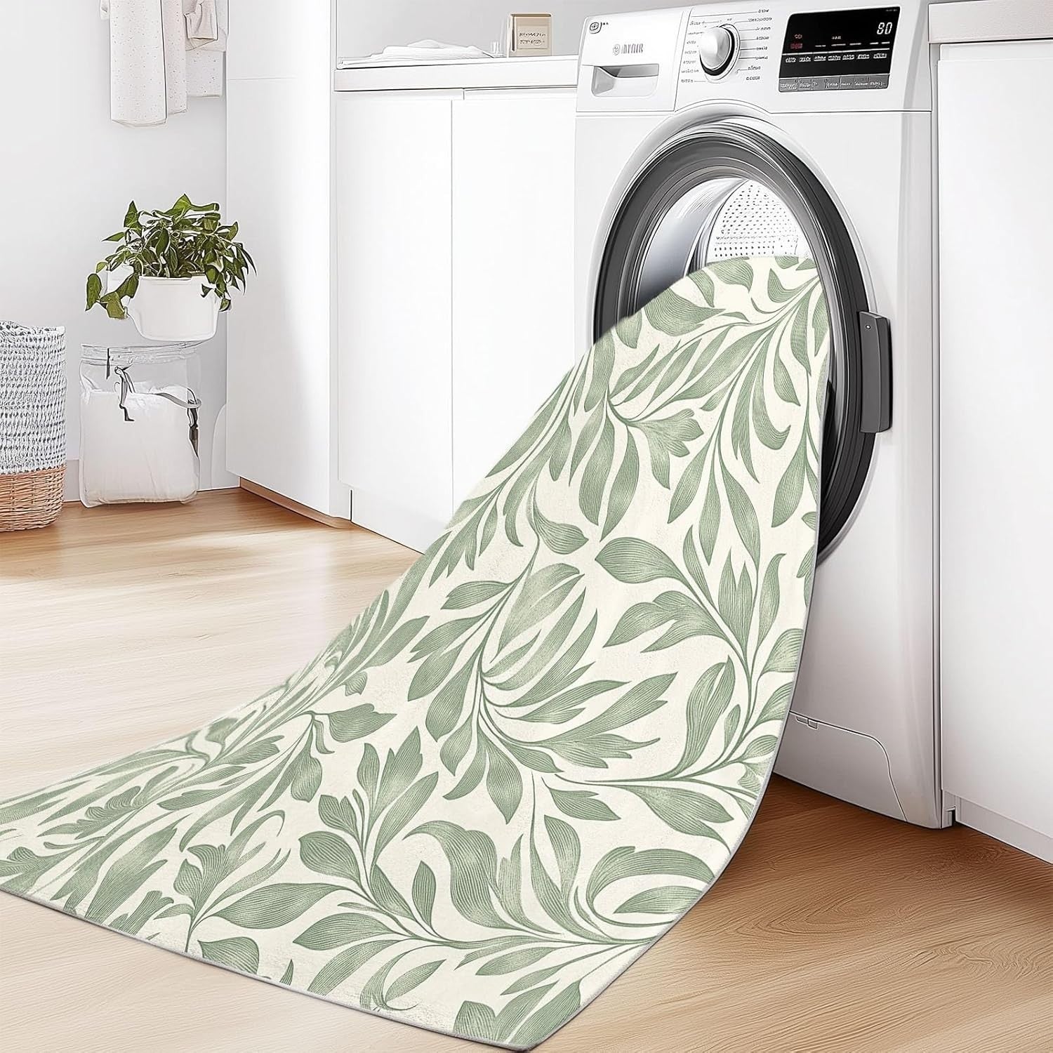 Vintage Floral Area Rug 80x150cm Non Slip Soft Washable Living Room Carpet