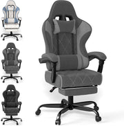 Ergonomic Gaming Chair Recliner w/ Footrest Massage Lumbar 330lbs