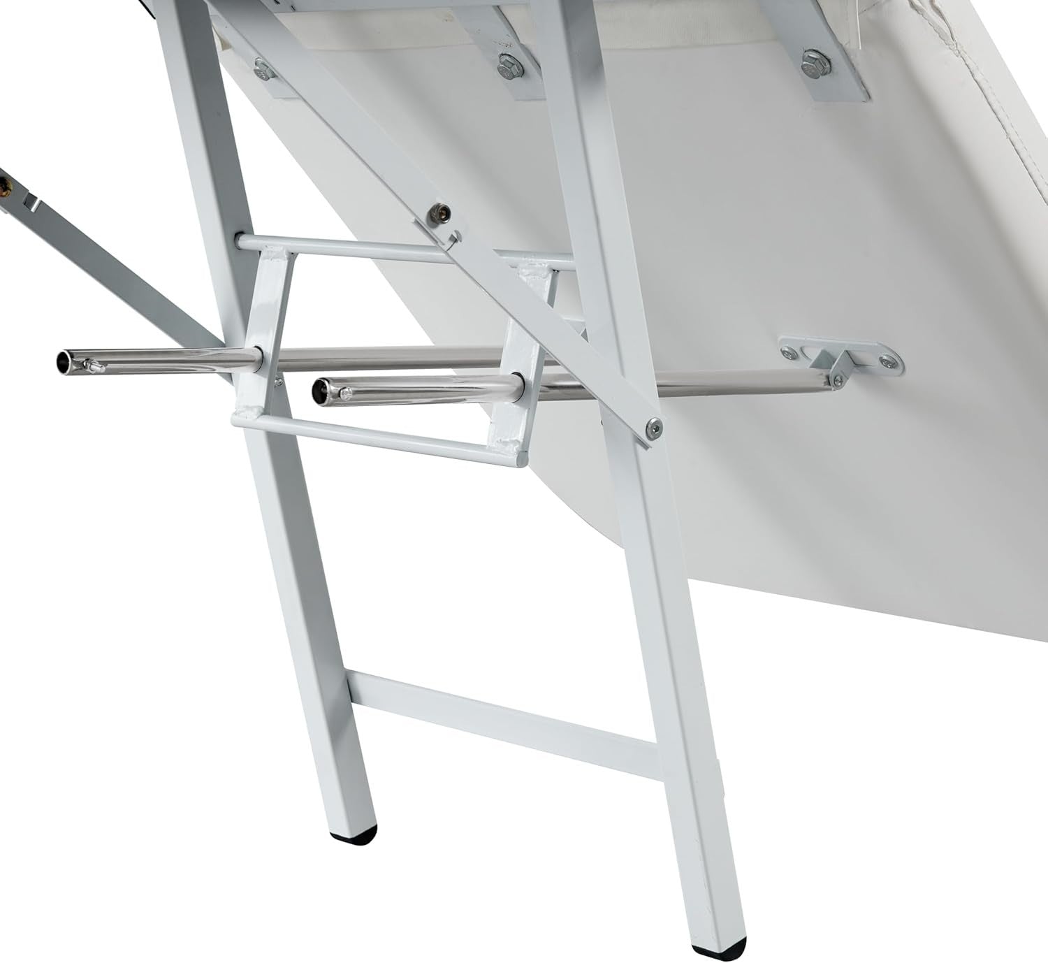 Foldable 3-Section Beauty Massage Bed Portable Adjustable Tattoo Chair White