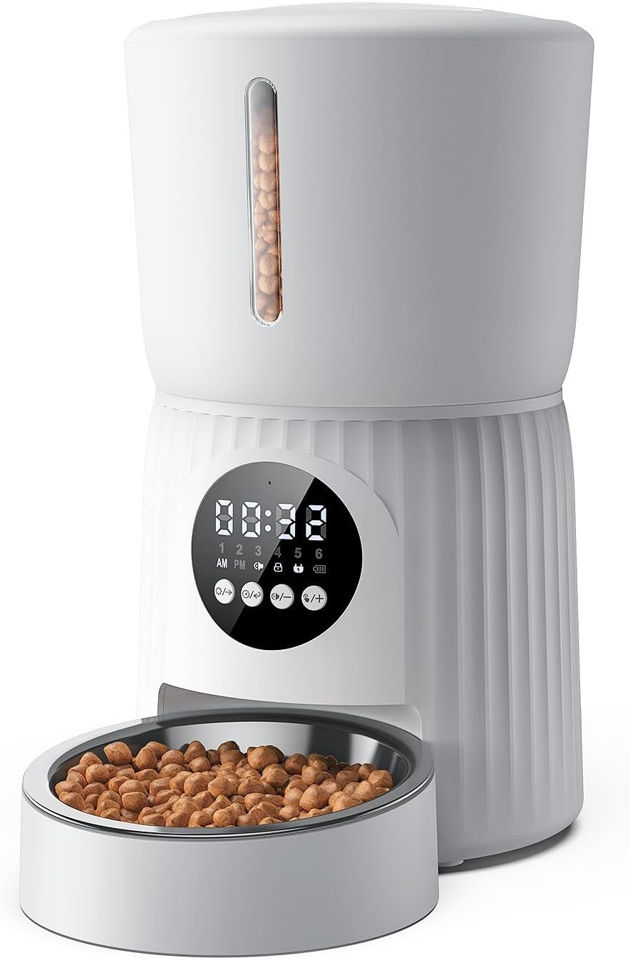 Automatic Cat Feeder 4L Timed Food Dispenser Portion Control Voice Record