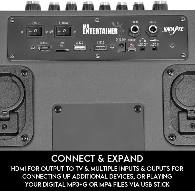 Smart Touch Screen Karaoke Machine with 2 Wireless Mics