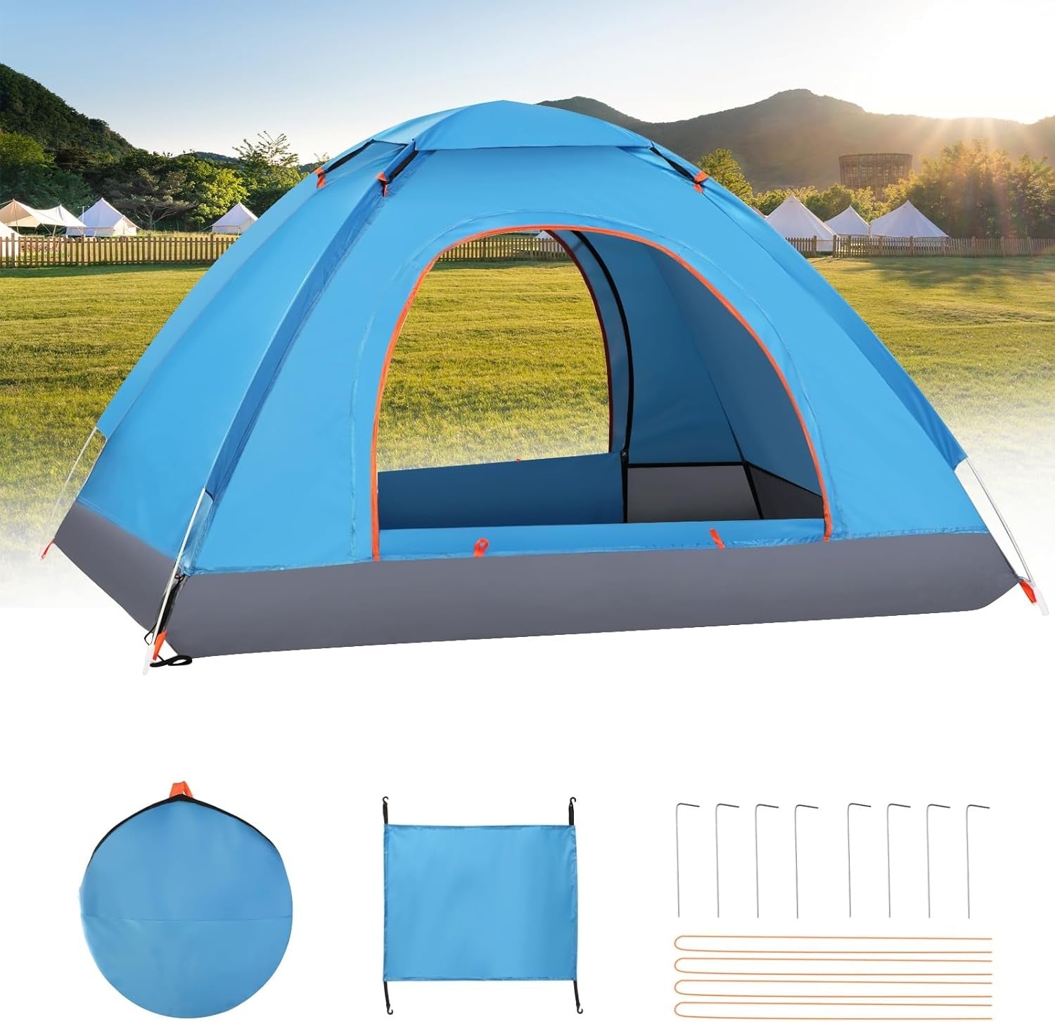 2-3 Man Automatic Pop Up Camping Waterproof