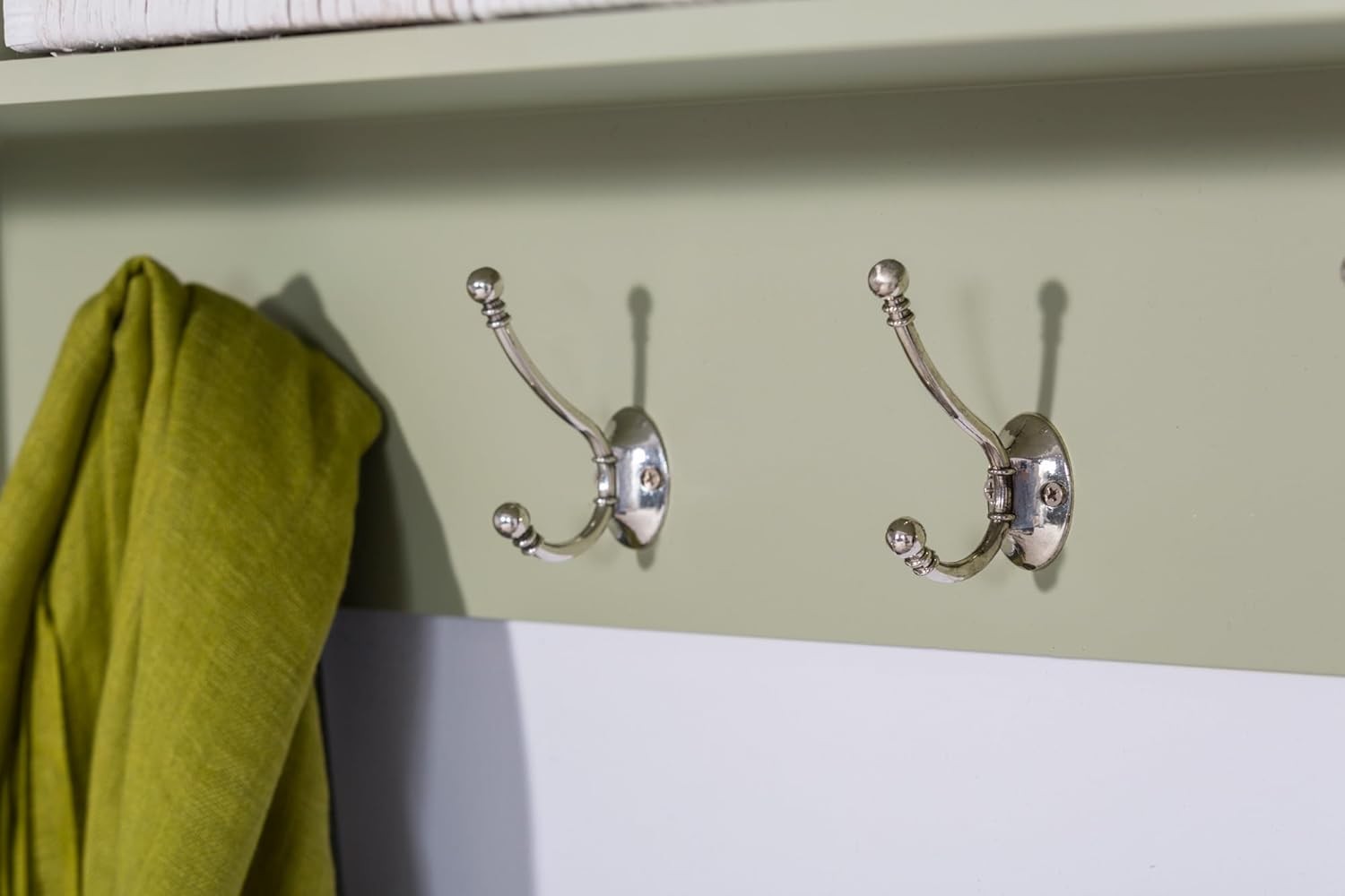 Tetbury Wall Mounted Coat Rack with 3 Storage Baskets | Hanging Shelf 113cm Wide