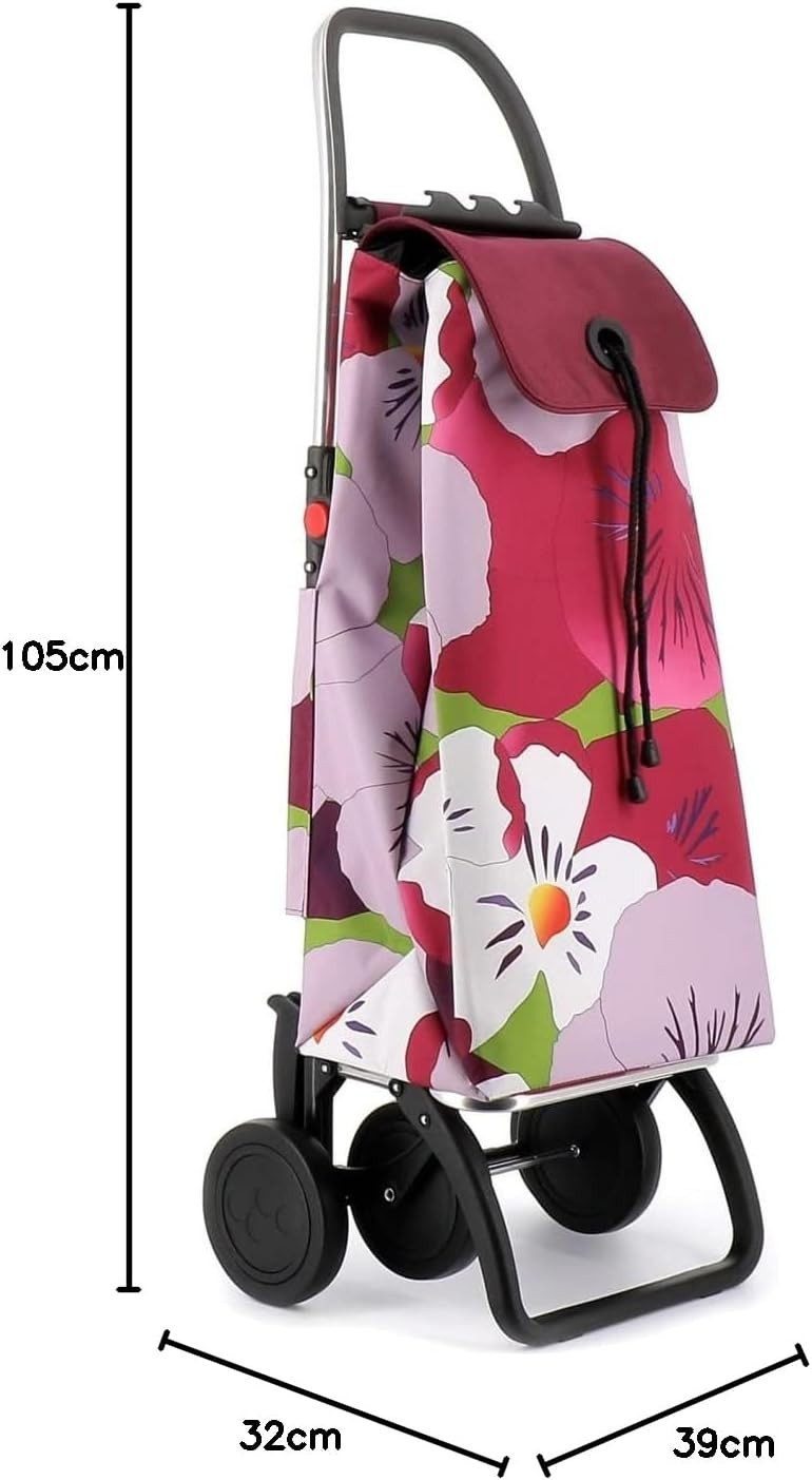 4 Wheel Foldable Shopping Trolley Aluminium Frame Push Pull Cart