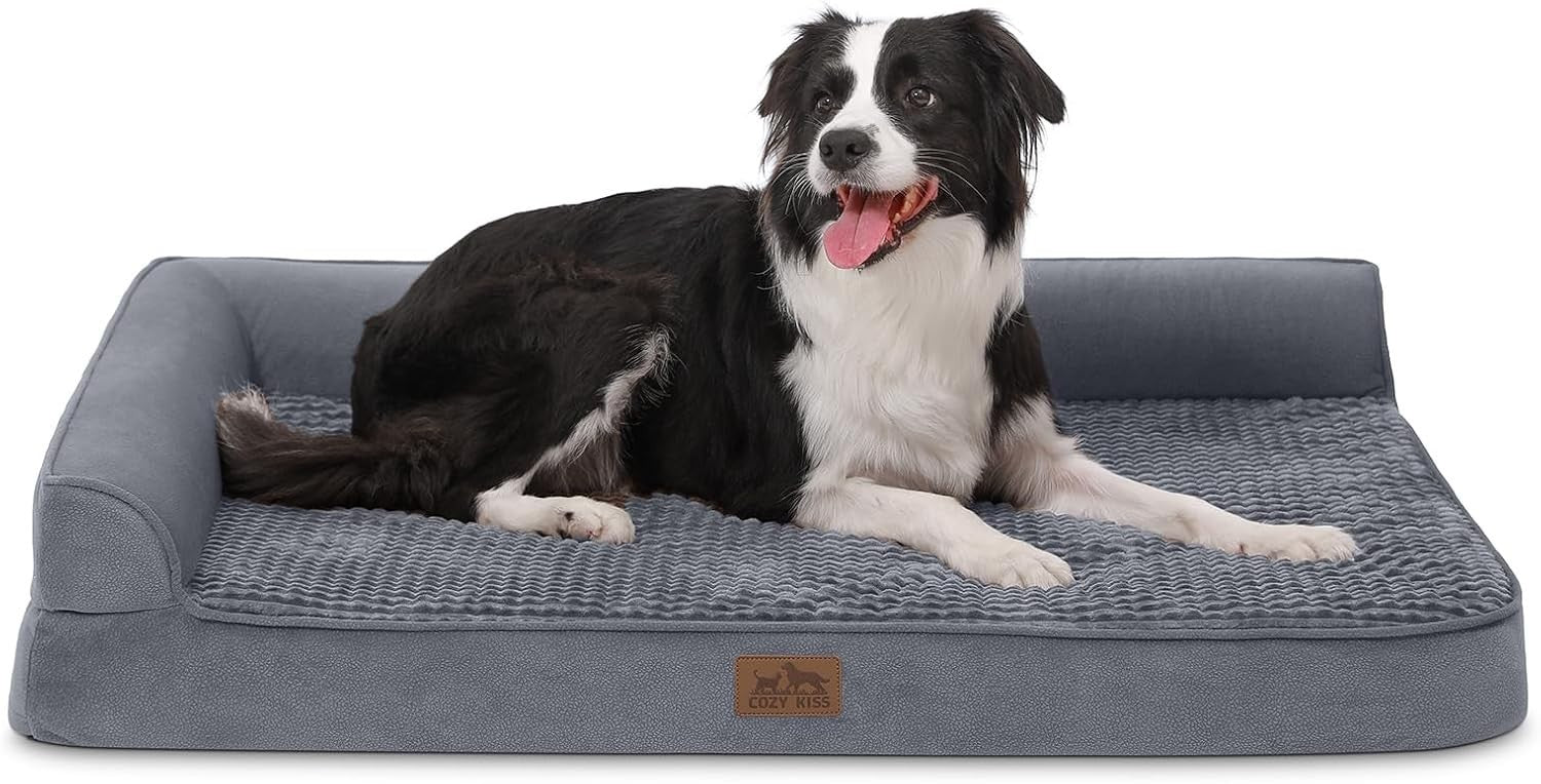 Large Orthopedic Dog Sofa Bed 107x76cm Washable L Shape
