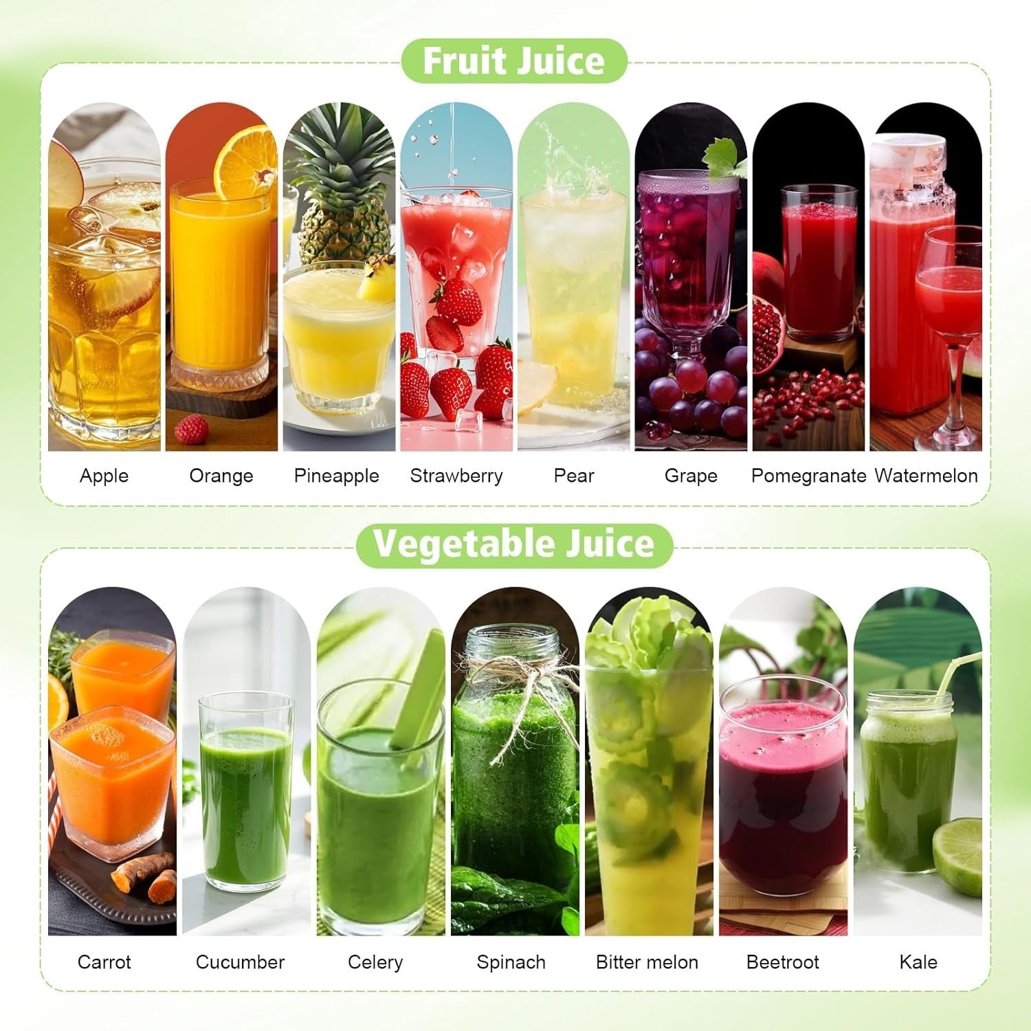 Cold Press Slow Juicer High Yield Masticating Juice Extractor Compact