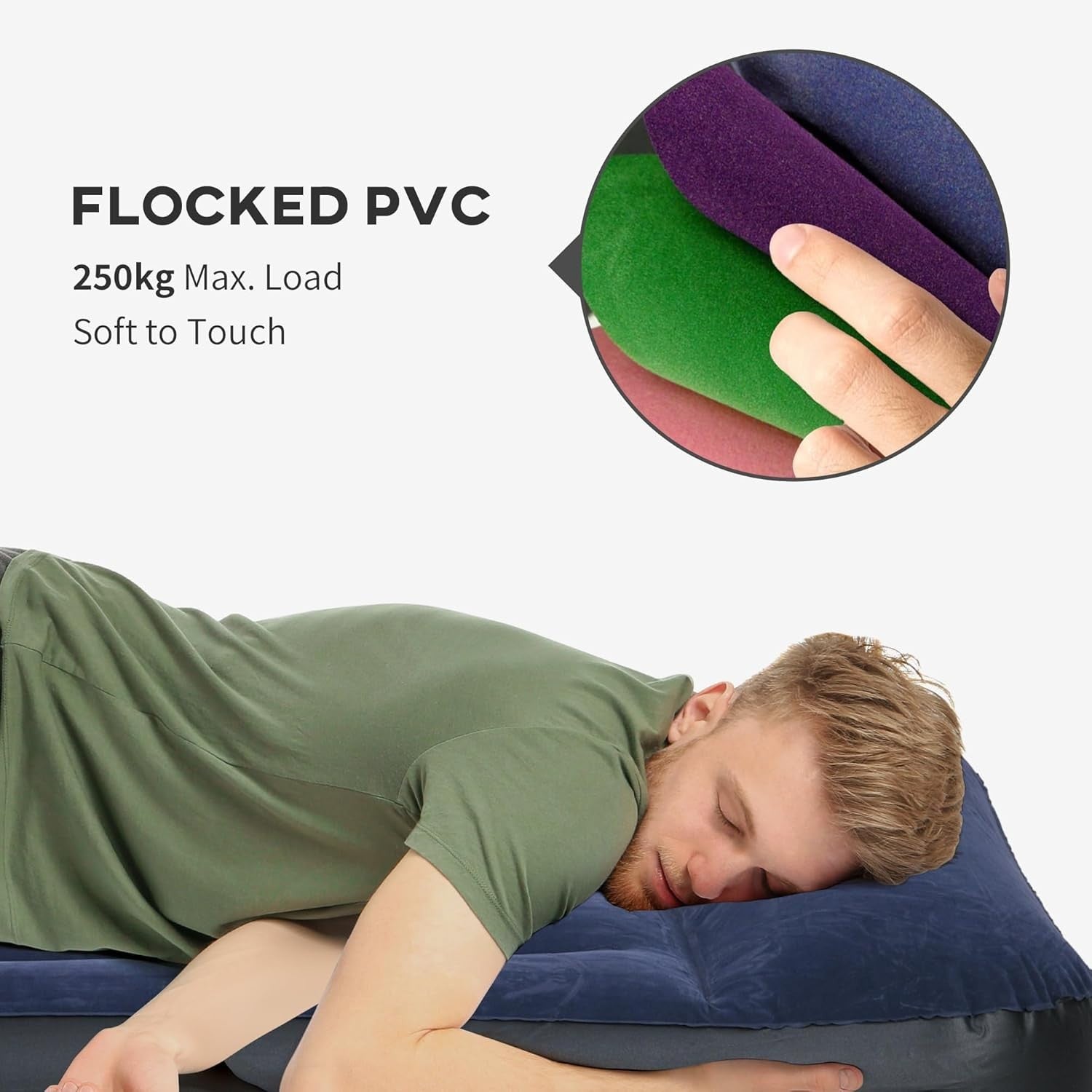King Inflatable Air Mattress with Electric Pump & Built-in Pillow