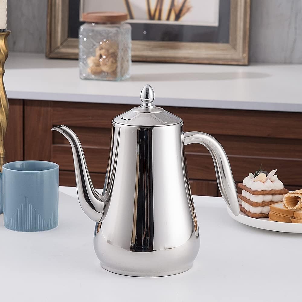 Stainless Steel Teapot 1.75L Infuser Loose Leaf Tea Coffee Server