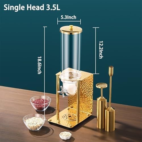 Stainless Steel Cereal Dispenser Rotating Dry Food Grain Storage Bin