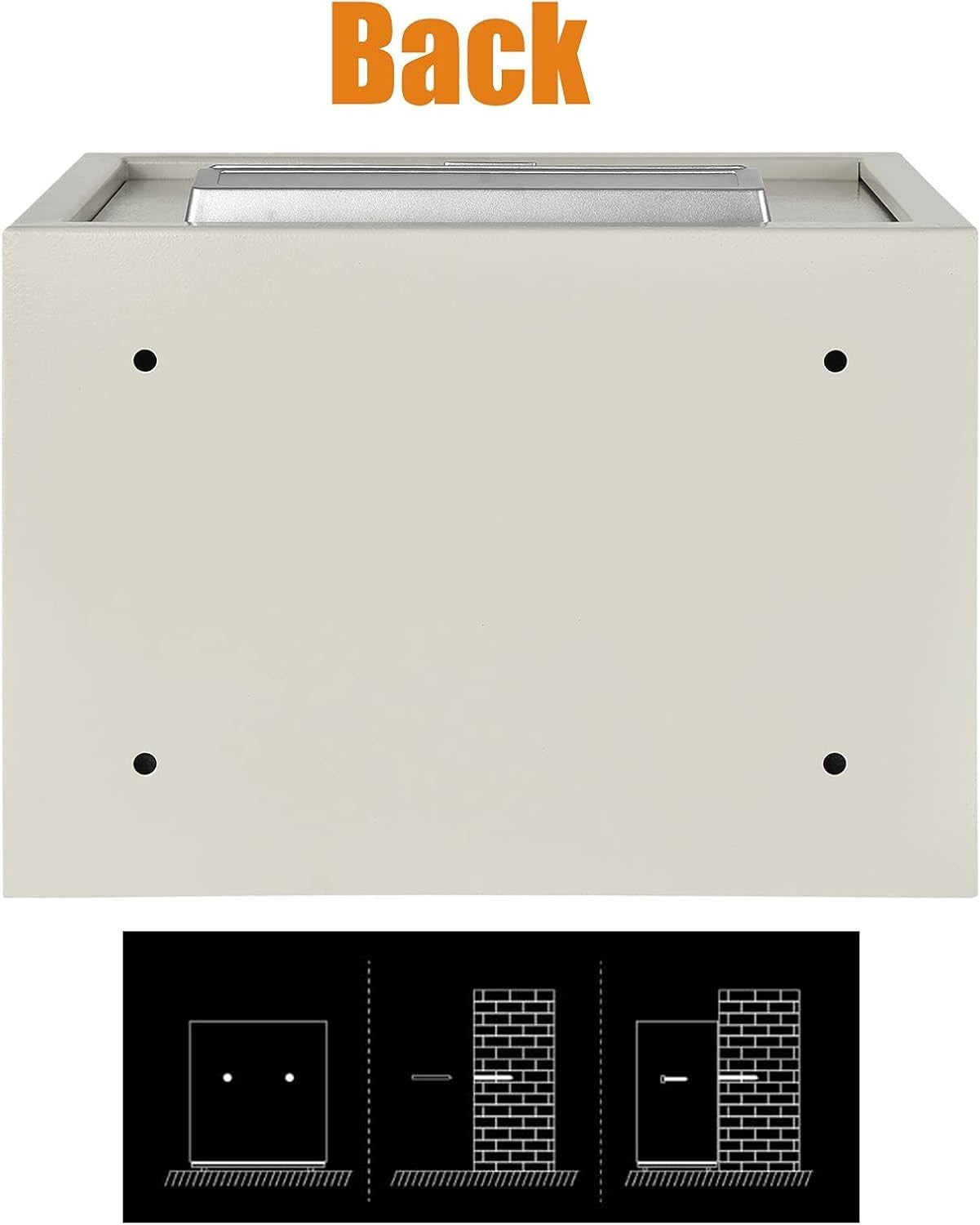 16L Digital Safe Box Cash Deposit Slot Security Lock White Safe