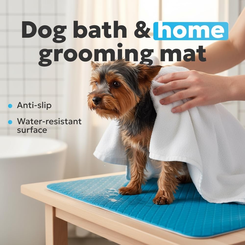 Dog Grooming Table Mat Non Slip Anti Fatigue Waterproof Soft Rubber