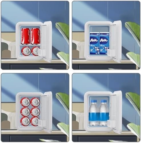 4L Mini Fridge Portable Cooler Warmer AC+DC Power for Drinks Skincare