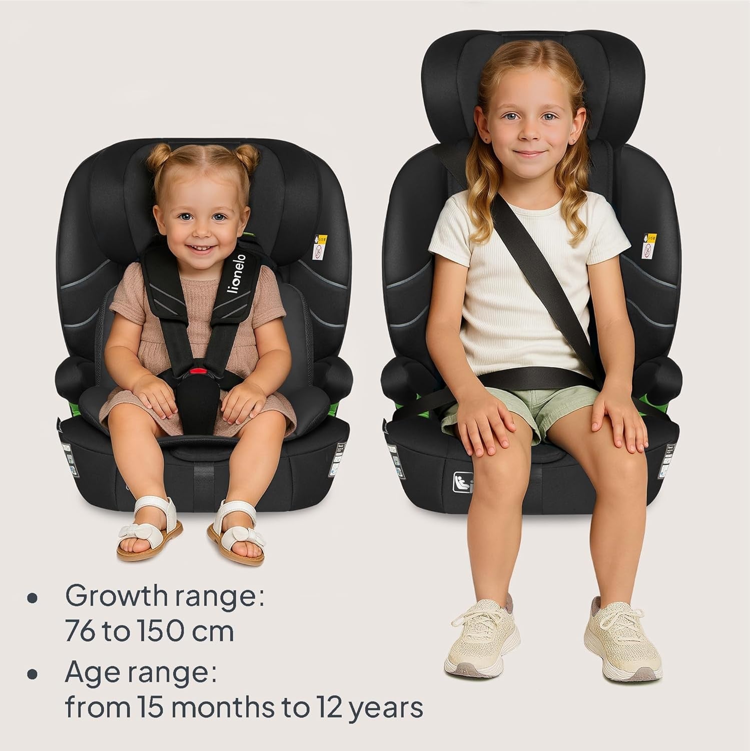 i-Size Car Seat 76–150cm ISOFIX R129 Booster Side Impact Adjustable