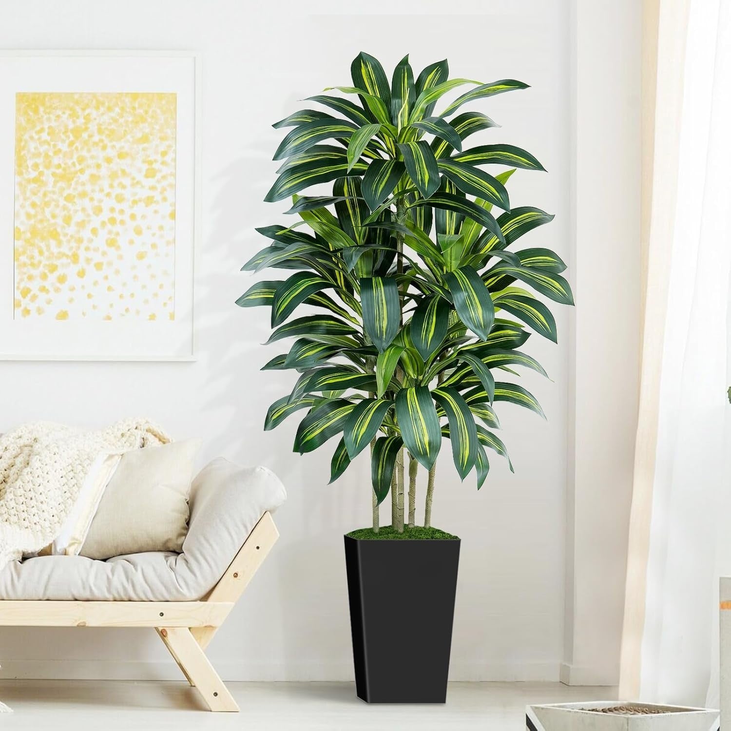 150cm Artificial Dracaena Tree Faux Tropical Indoor Home Office Decor Plant