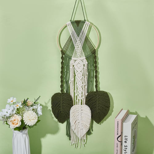 DIY Boho Macrame Dreamcatcher Kit Cotton Rope Wall Decor