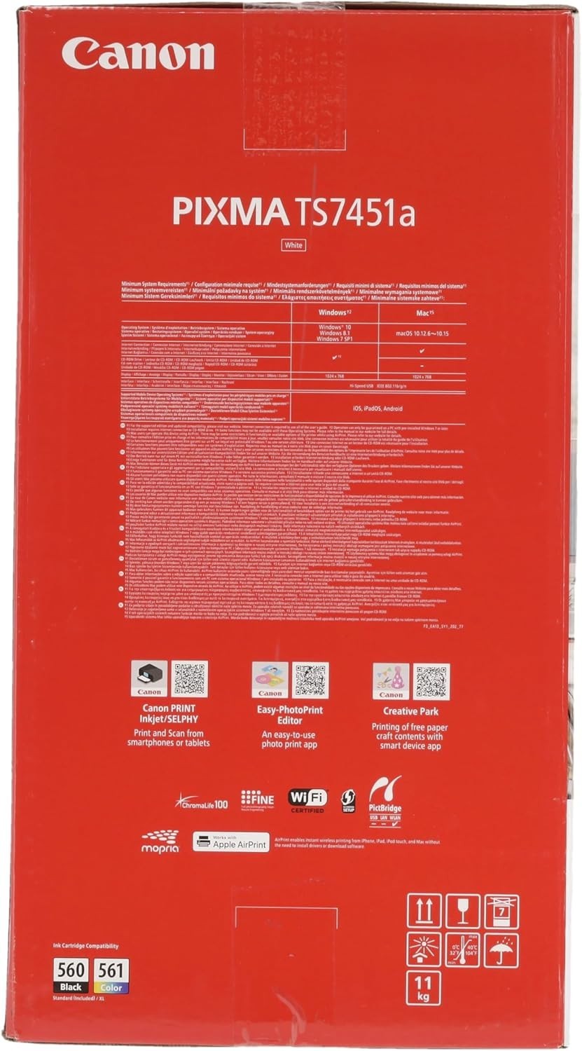 3-in-1 A4 Printer |TS7451a| Wi-Fi, Duplex, ADF, Scan & Copy, White
