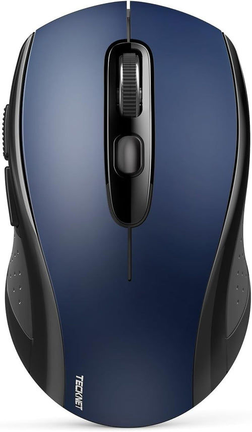 Wireless Bluetooth Mouse 4000 DPI Dual Mode Silent Click Long Battery Blue