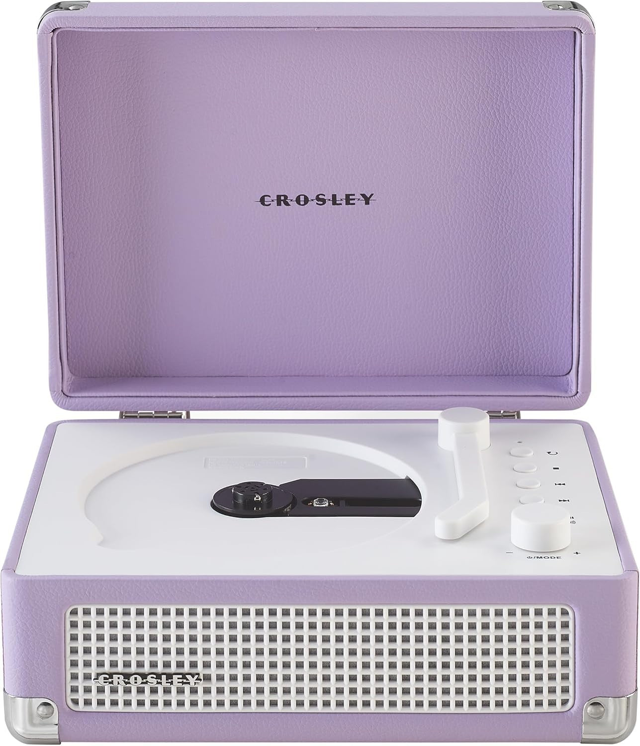 Vintage Suitcase CD Player Bluetooth FM Radio Rechargeable Speakers Purple