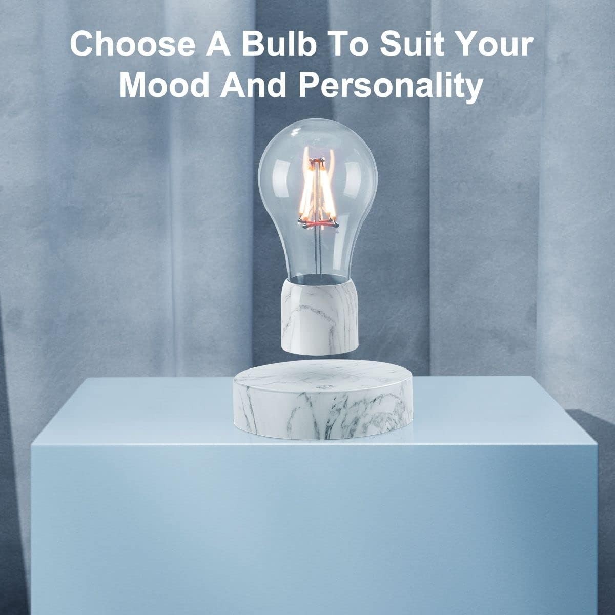 Levitating LED Light Bulb, Floating Magnetic Desk Lamp, 360° Touch Control
