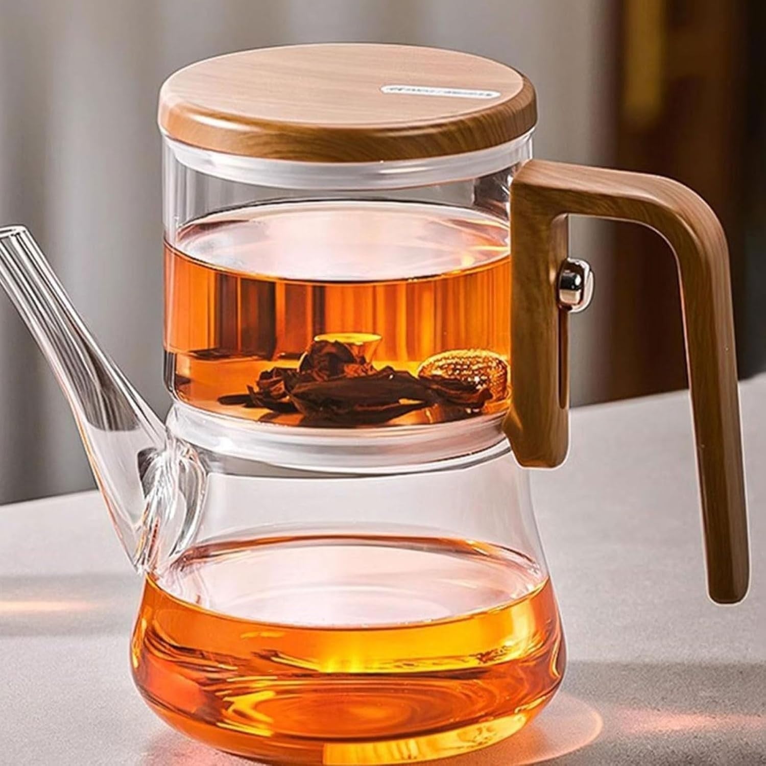 Glass Teapot with Removable Infuser Water Separation Tea Pot 600ml