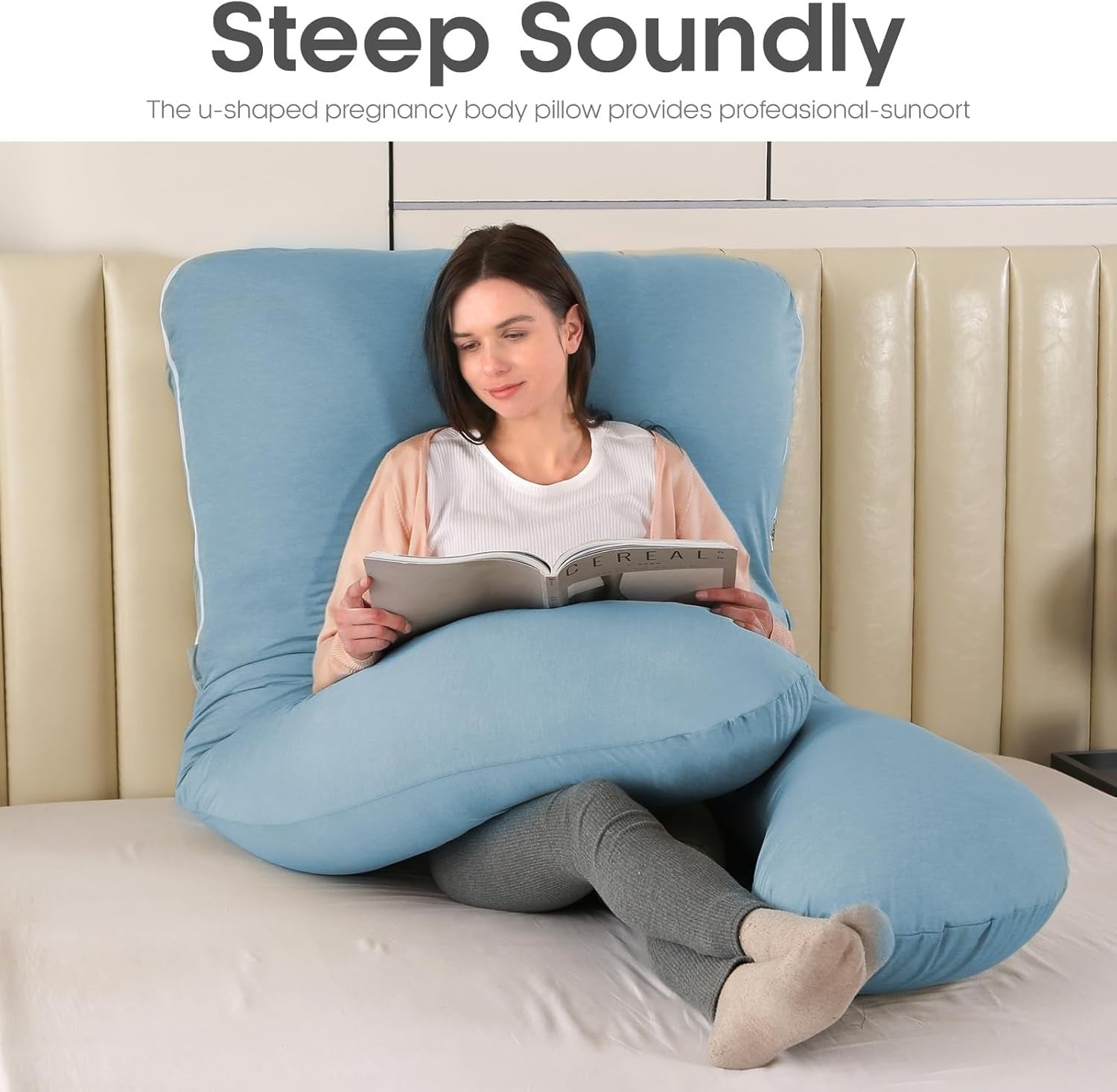 Pregnancy Pillow U Shaped Full Body Maternity Support Pillow 160x78cm Grey