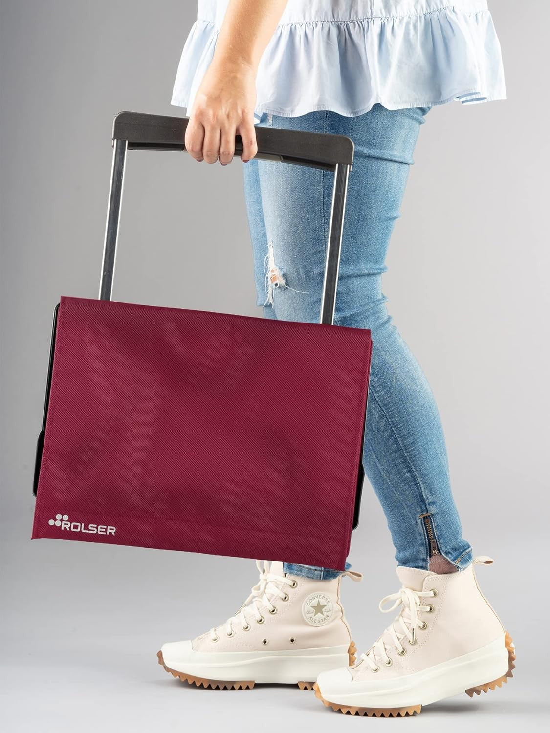 2 Wheel Folding Shopping Trolley Lightweight Aluminium Large Grocery