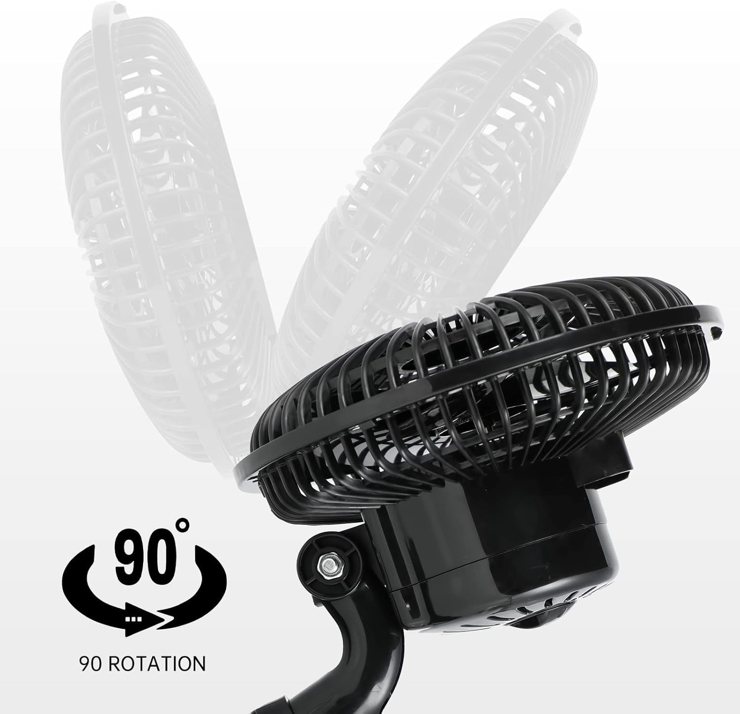 Two 6Inch Dual Clip Fans – Adjustable 90° Angle Quiet 2-Speed Desk or Wall Mount