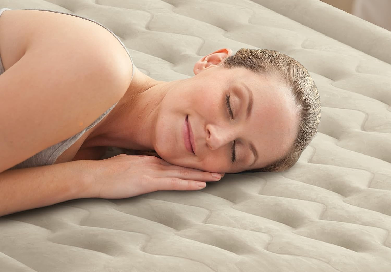 Raised Single Airbed 46cm High Built-In Pump Ultra Plush Comfort Bed