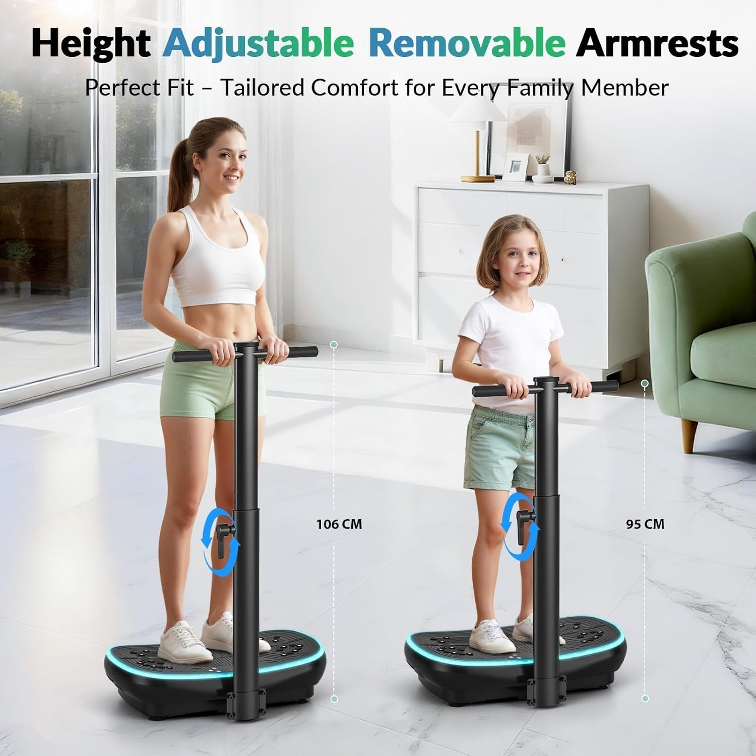 7-in-1 4D Vibration Plate Exercise Machine 900W Triple Motor 550LB