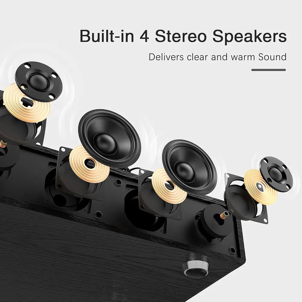 All-in-One Vinyl Record Player HiFi Turntable with Built-in Speakers 2-Speed