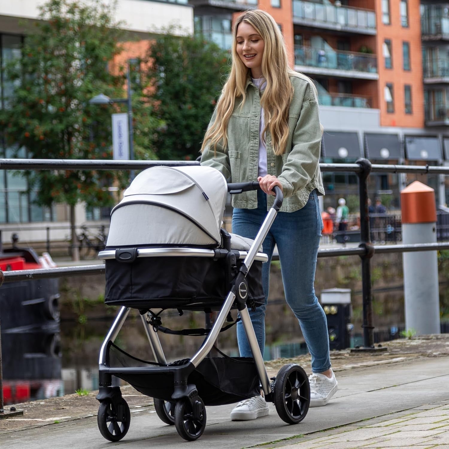 3 in 1 Baby Travel System 22kg, ISOFIX Car Seat, Foldable Pram