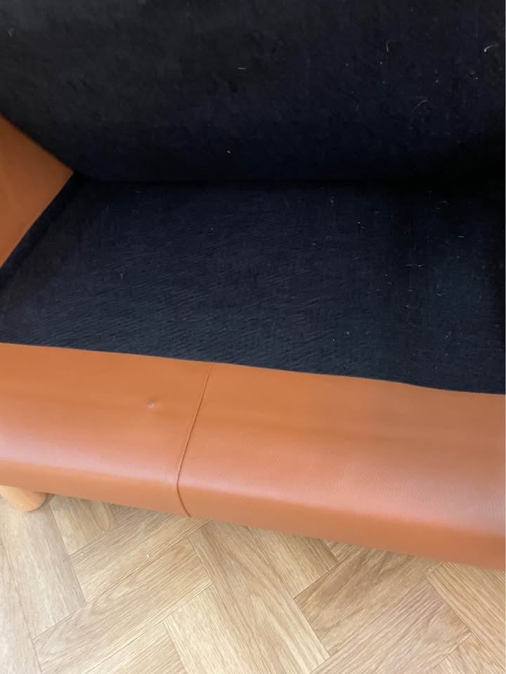 Tan Luxe Deep Comfort Leather Corner Sofa (PTP)