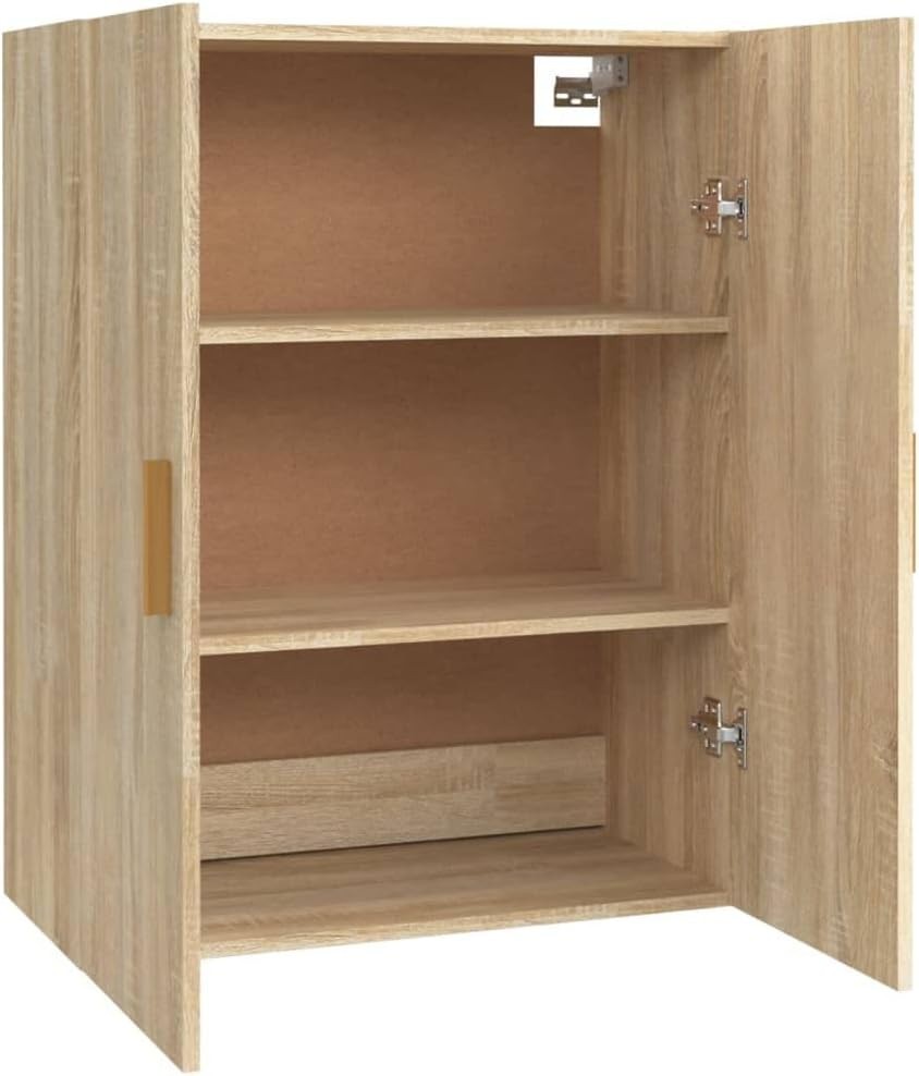 Sonoma Wall Cabinet Storage Unit with Doors, 3 Compartments, Modern Look