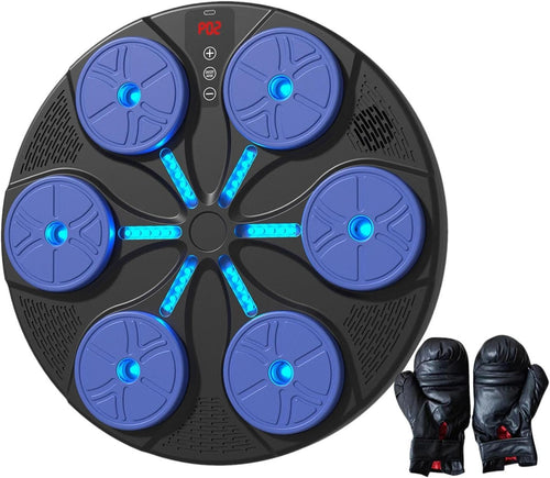 Music Boxing Machine Bluetooth LED Punch Pad Wall Mount Home Gym Trainer