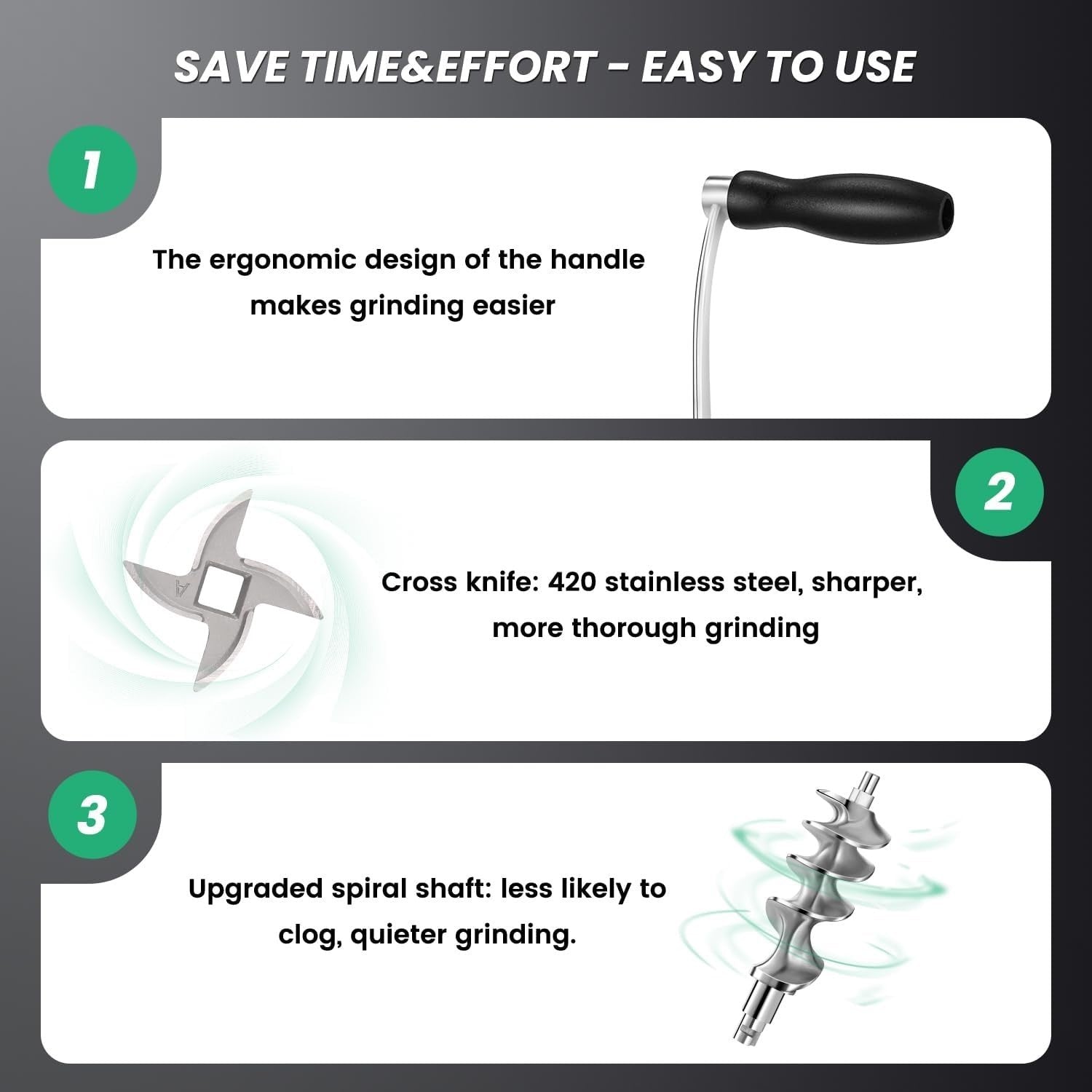 Manual Stainless Steel Meat Grinder Sausage Maker Mincer M8