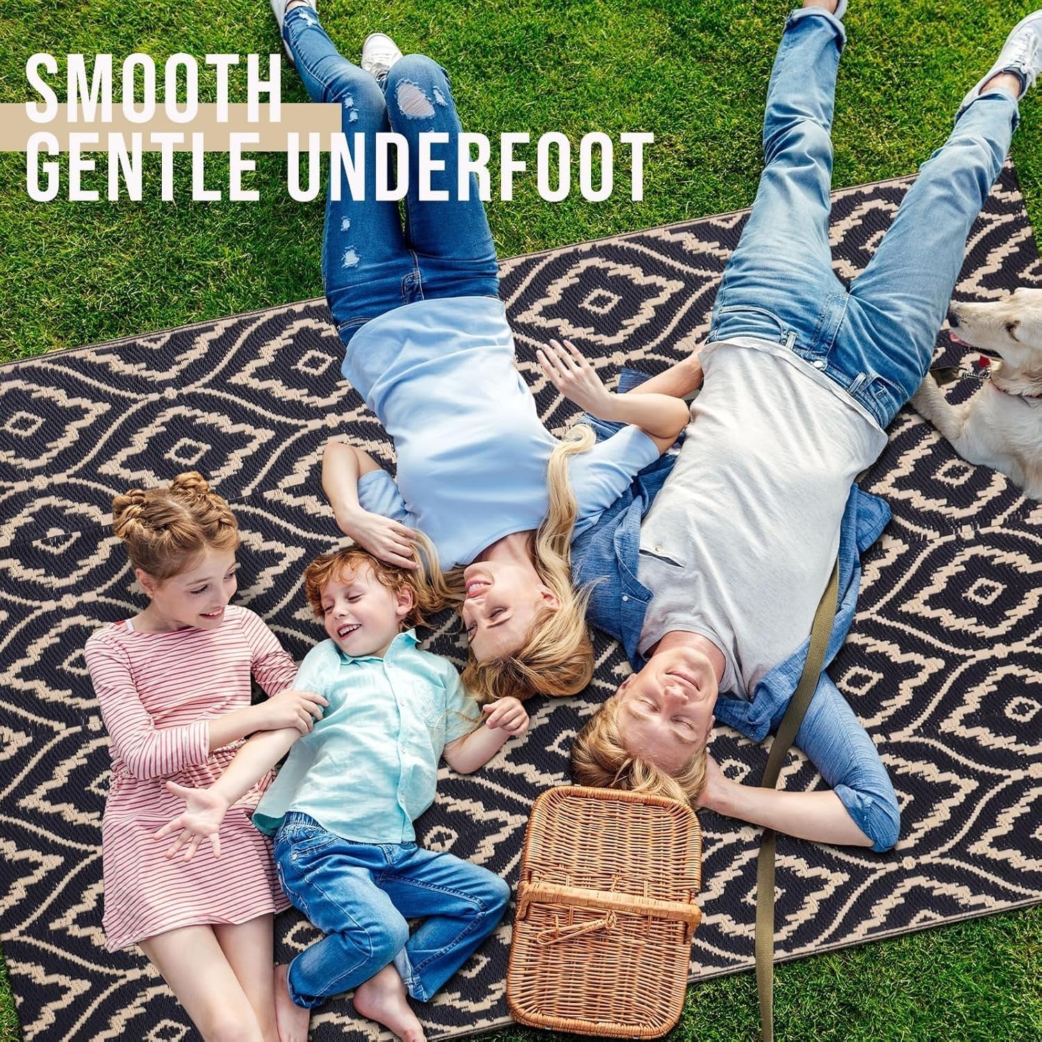 Outdoor Waterproof Patio Rug UV Resistant Reversible Garden Mat 150x240cm