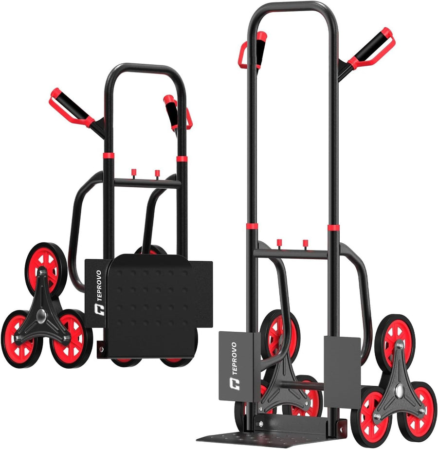 Stair Climbing Hand Truck 440lb Heavy Duty Folding Dolly 6 Wheels