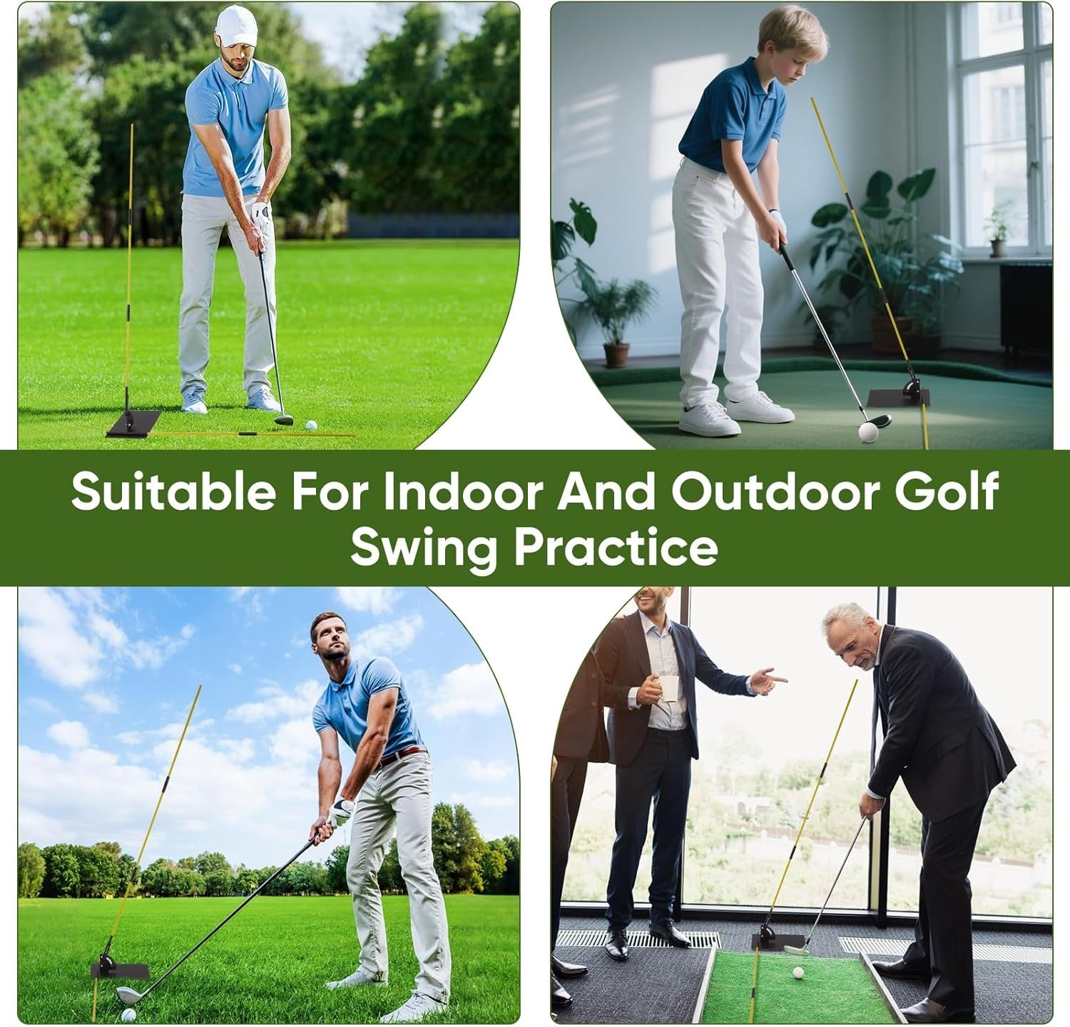 Golf Swing Trainer Alignment Sticks Set Swing Plane Aid