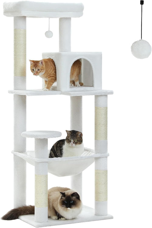 Large Cat Tree Tower 143cm Multi Scratching Posts Hammock Condo