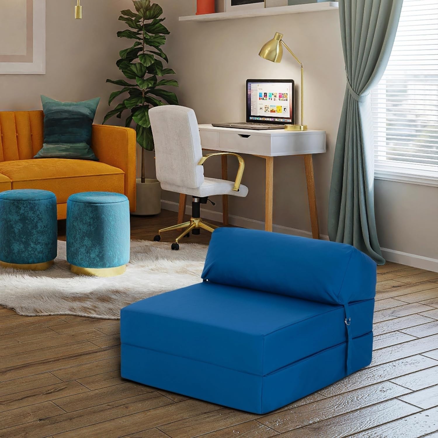 Single Folding Z Bed Chair Sofa Mattress Guest Futon Seat Waterproof