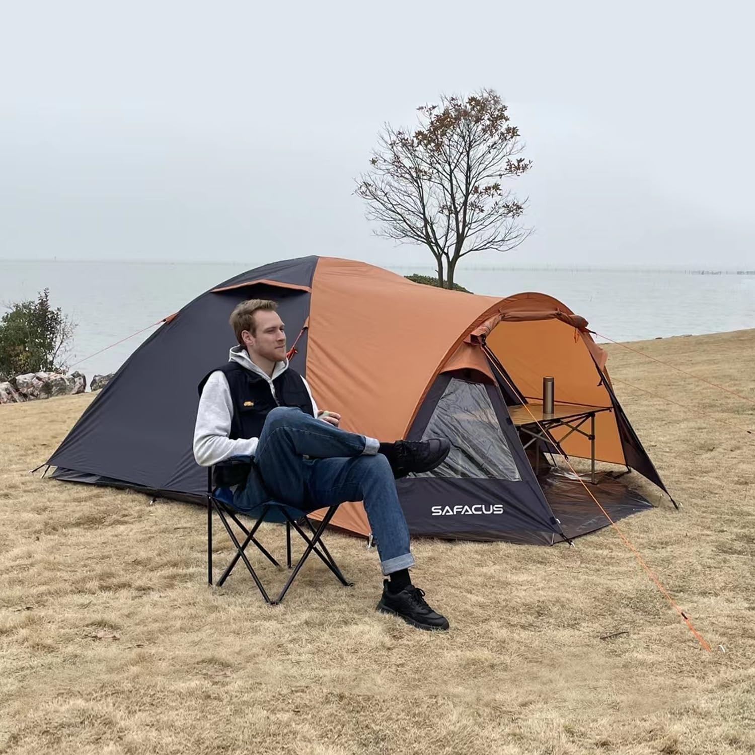 4 Man Family Dome Camping Tent Double Waterproof