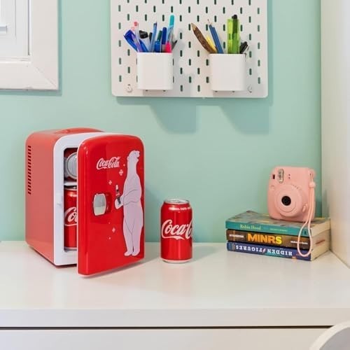 4L Mini Fridge Red Coca-Cola Cooler & Warmer Portable 12V AC/DC