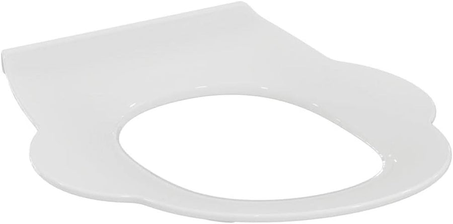 School WC Toilet Seat Ring with Handles White Polypropylene 305mm High