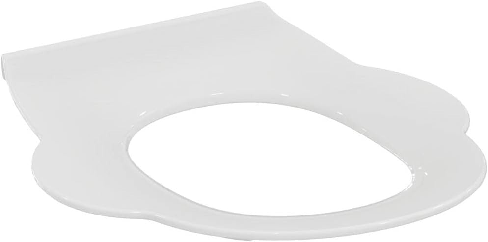 School WC Toilet Seat Ring with Handles White Polypropylene 305mm High