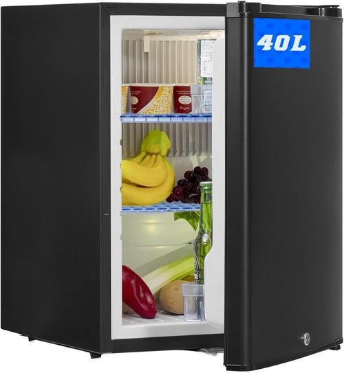40L 12V 240V Campervan Fridge Caravan Van RV Silent Freezerless Black