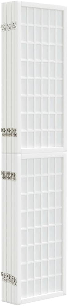 6 Panel White Shoji Room Divider 240x170cm Folding Wooden Privacy Screen Japanes