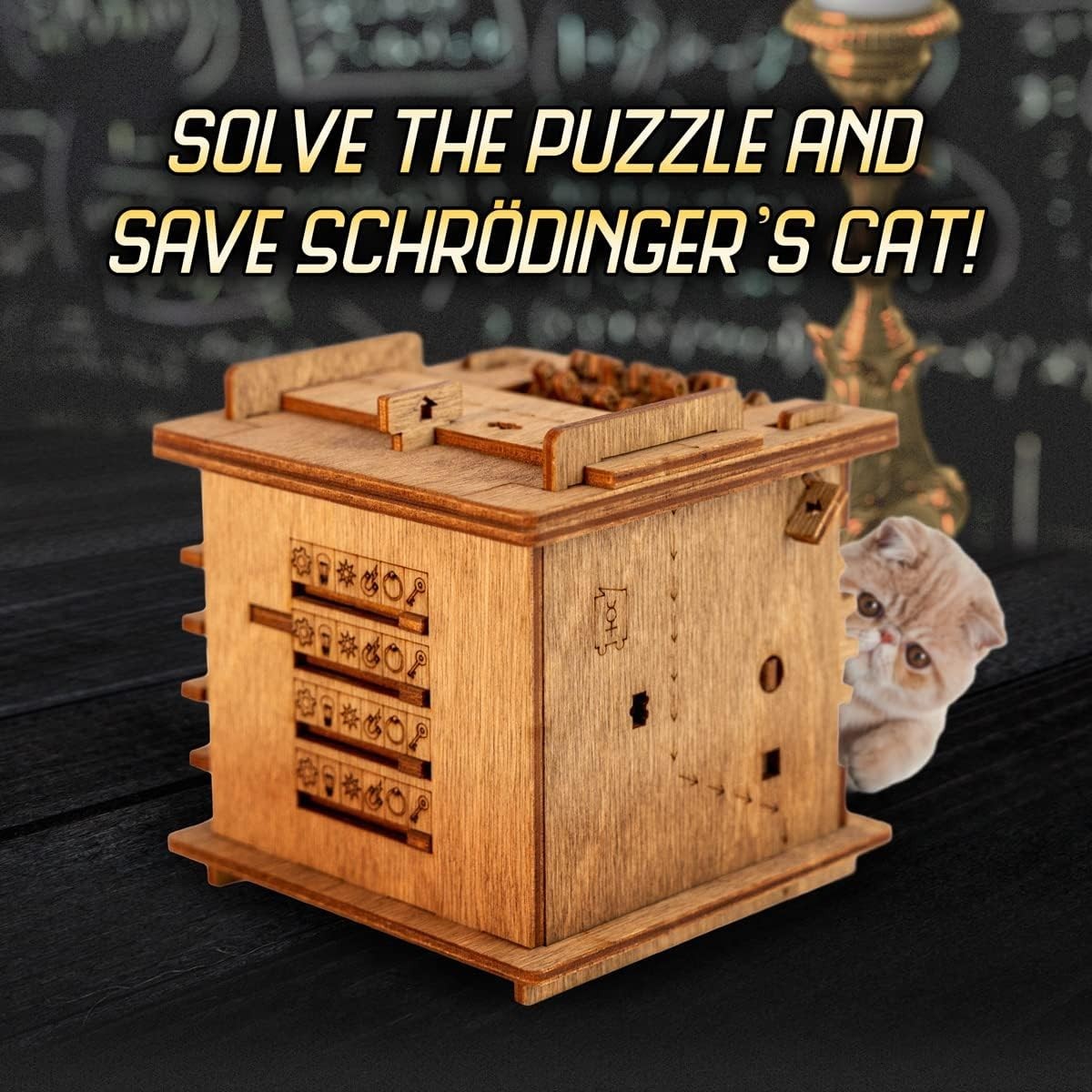 3D Wooden Puzzle Escape Room Box – Brain Teaser, Gift & Money Safe